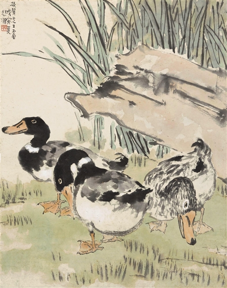 Three Ducks, 1938 - 徐悲鴻