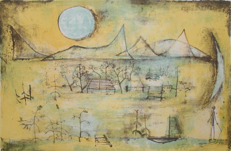 Montagnes et Soleil, 1951 - Чжао Уцзі