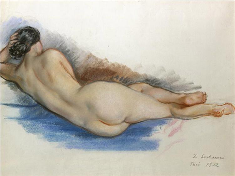 Nude back, 1932 - Sinaida Jewgenjewna Serebrjakowa