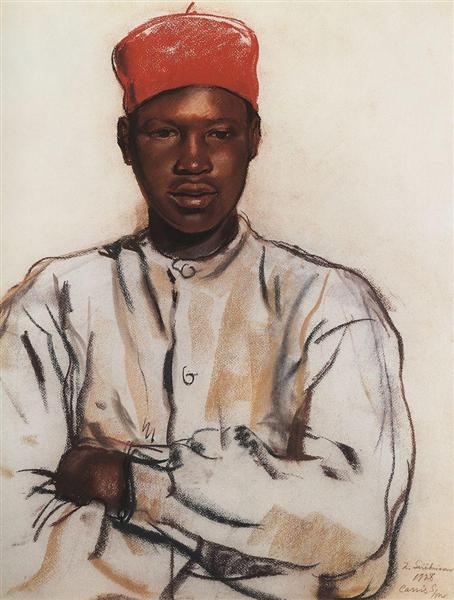 Сенегальський солдат, 1928 - Зінаїда Серебрякова